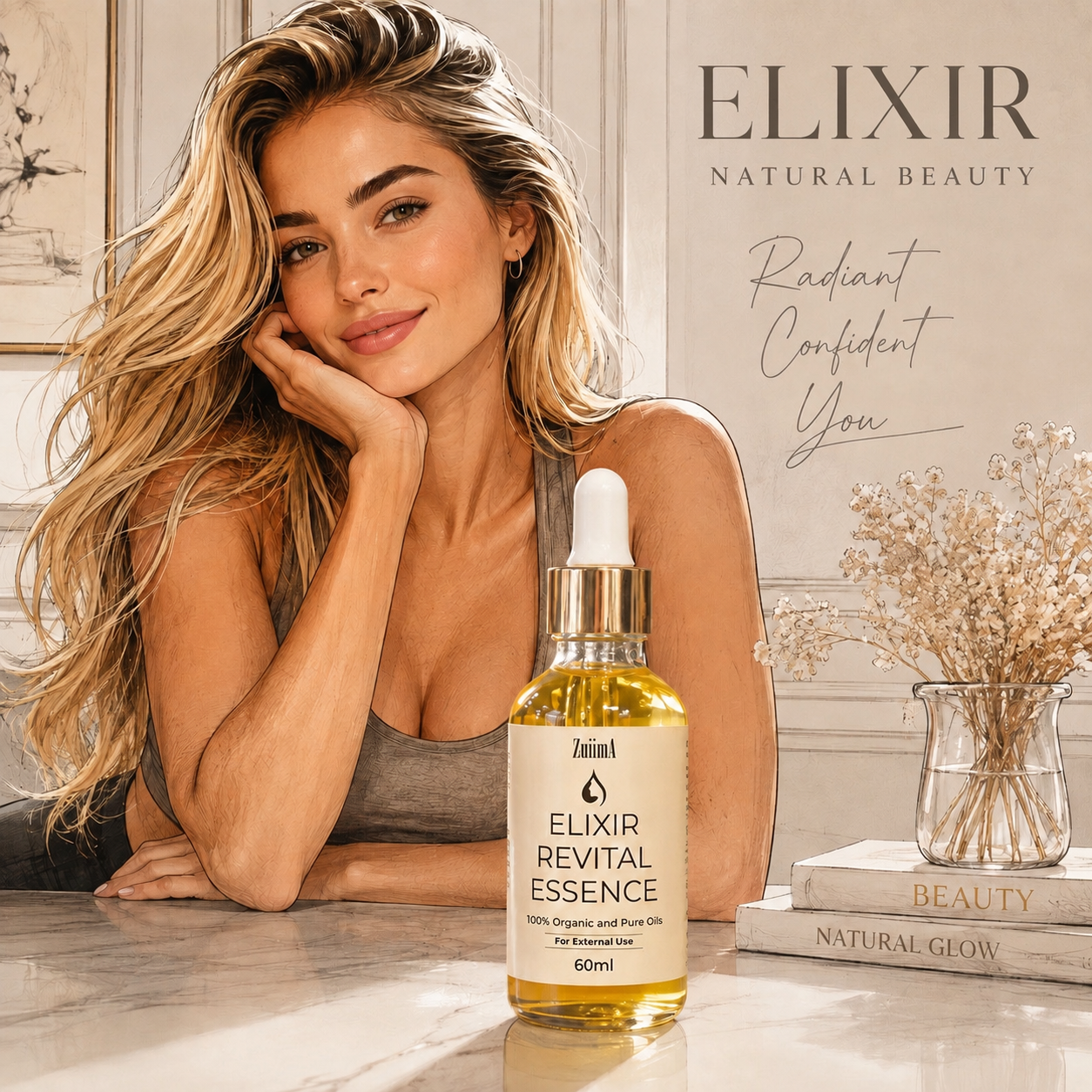 Elixir Revital Essence 60ml Oil's beauty skin care. – Zuiima Skin