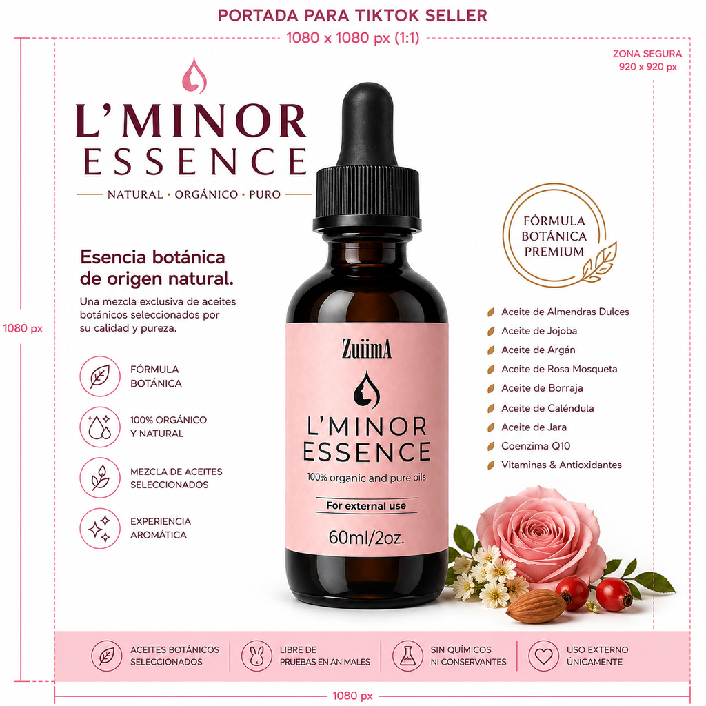 L’Minor Essence 60ml Oil’s beauty skin care.
