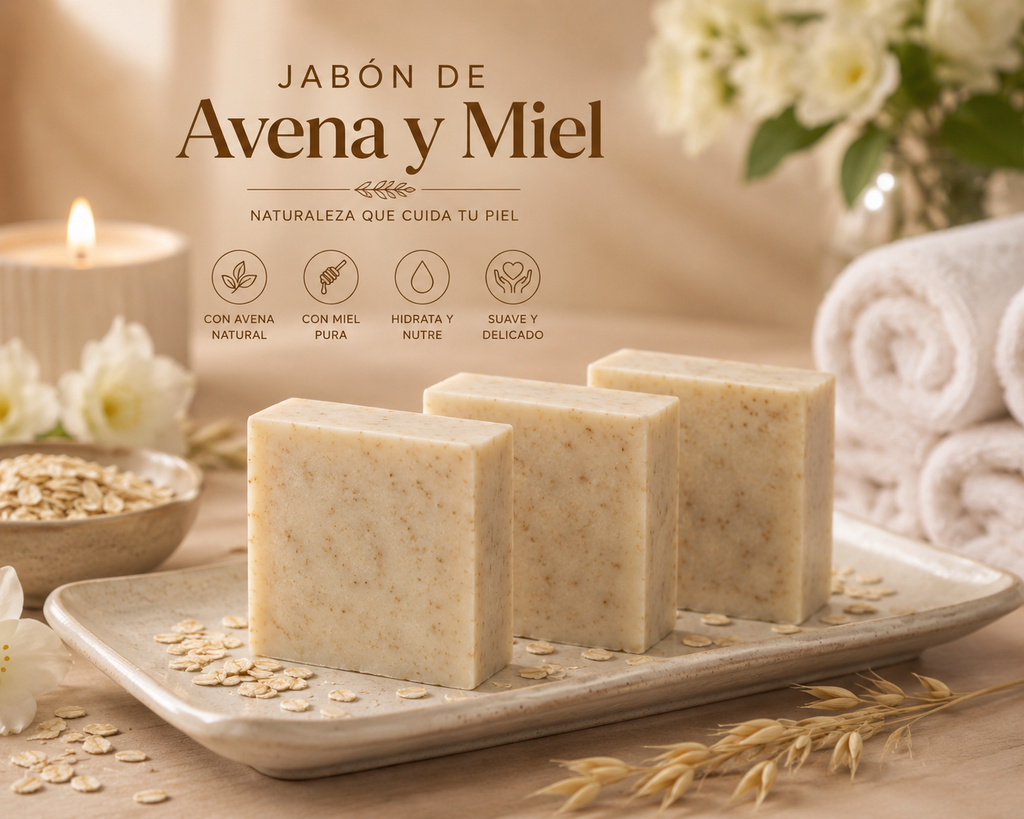 Jabon de Miel y Avena, Soap Honey and Oatmeal. 3.5oz