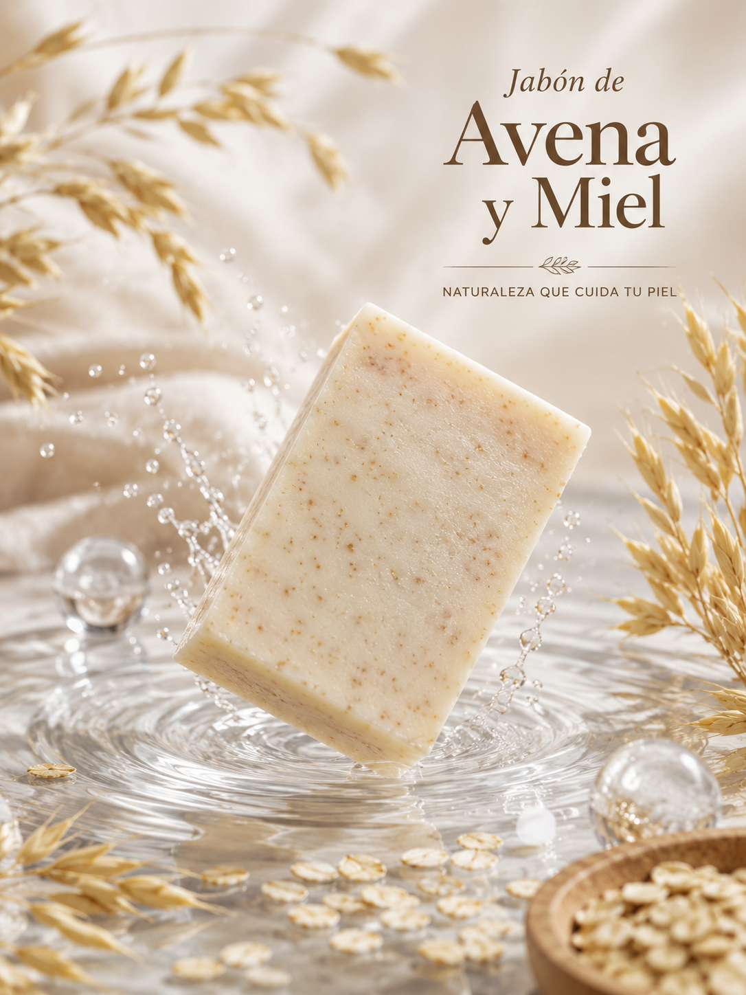 Jabon de Miel y Avena, Soap Honey and Oatmeal. 3.5oz