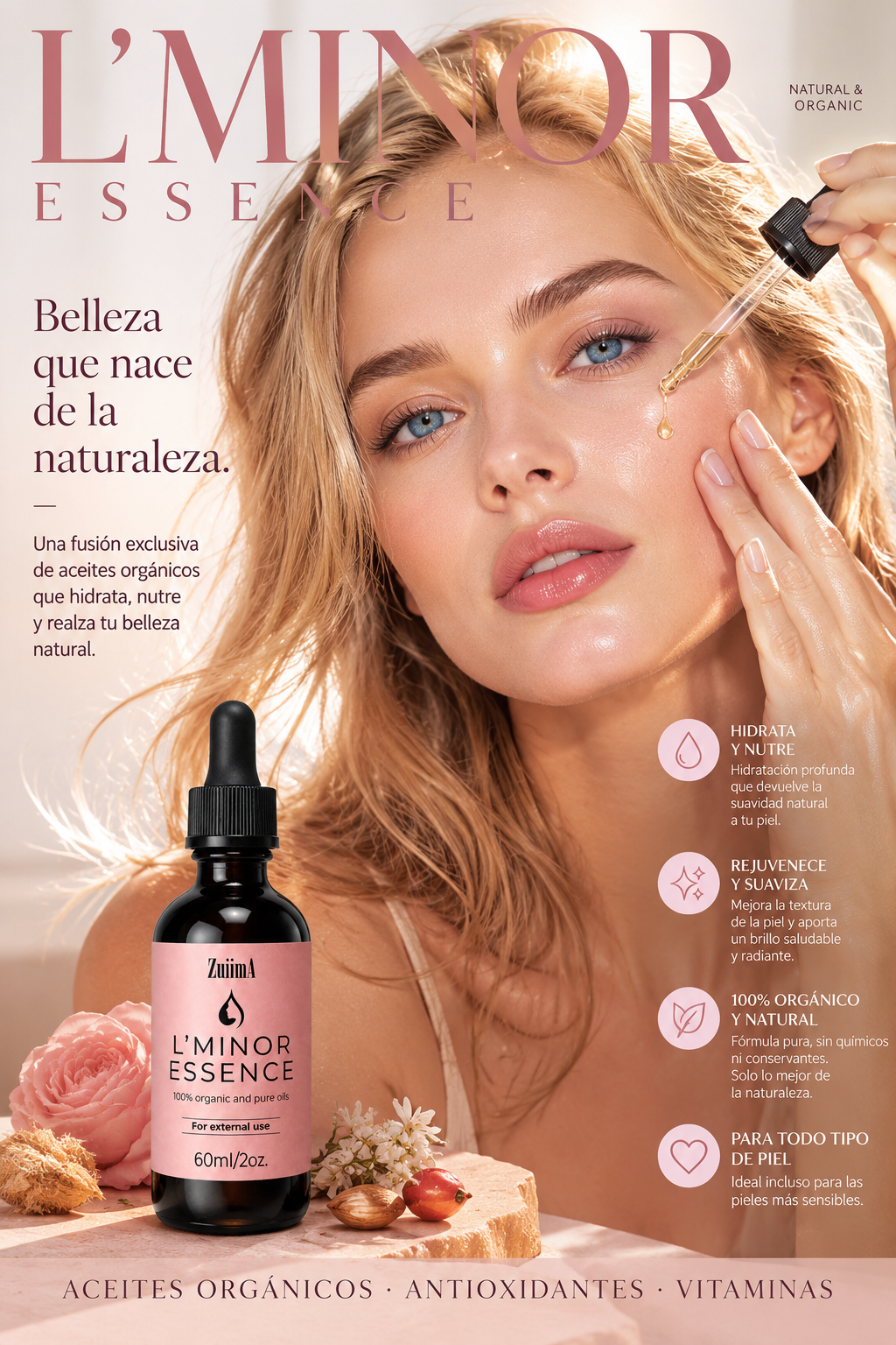 L’Minor Essence 60ml Oil’s beauty skin care.