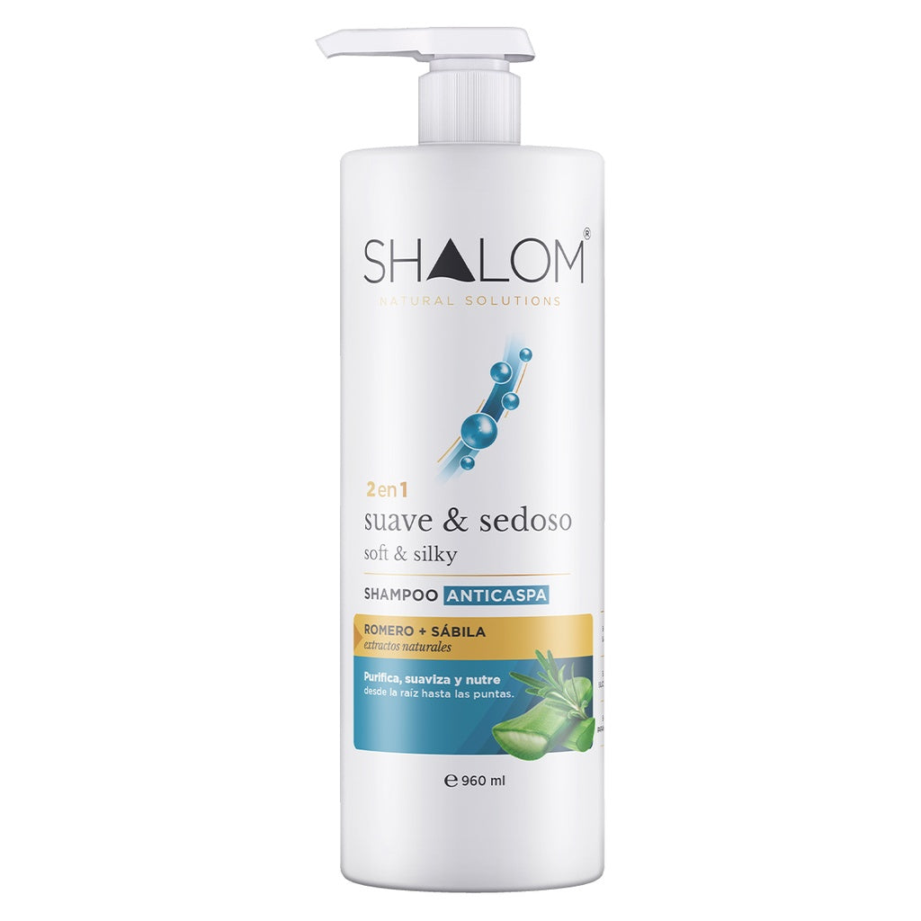 SHALOM shampoo anticaspa Sábila   y Romero 32oz